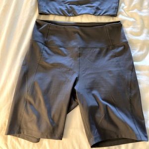 High waisted Girlfriend Collective bike shorts